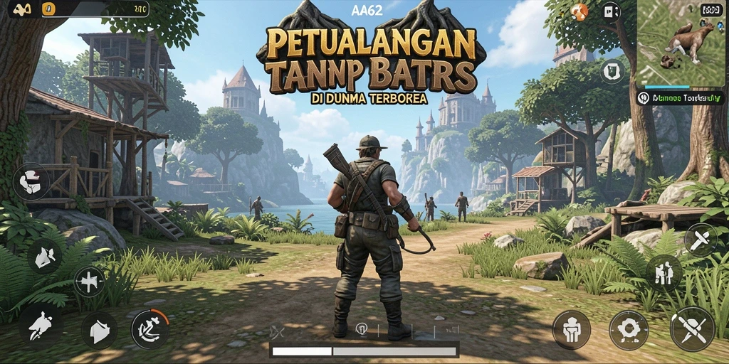Screenshot gameplay AA62 menunjukkan dunia terbuka yang menakjubkan.