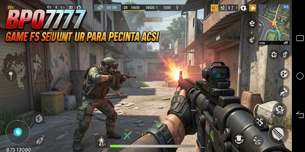 Gameplay BPO777 yang intens dan seru saat bertempur.