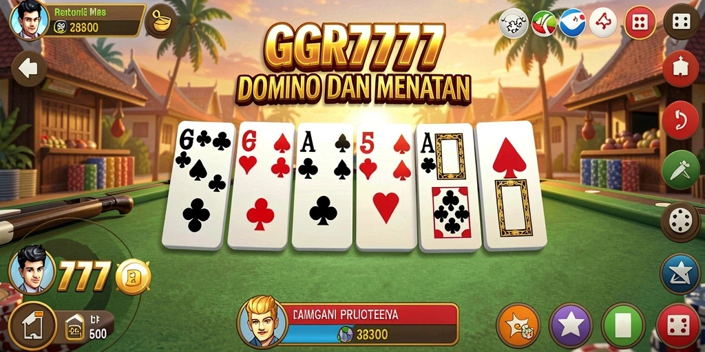 Tampilan gameplay seru dari permainan Domino GGR7777.