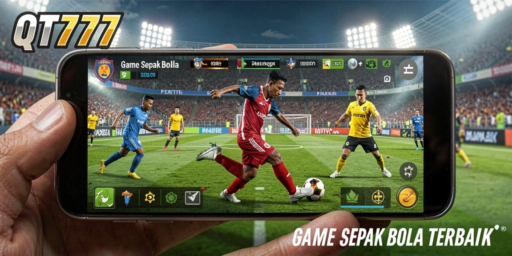 Tampilan gameplay seru dalam permainan sepak bola QT777.