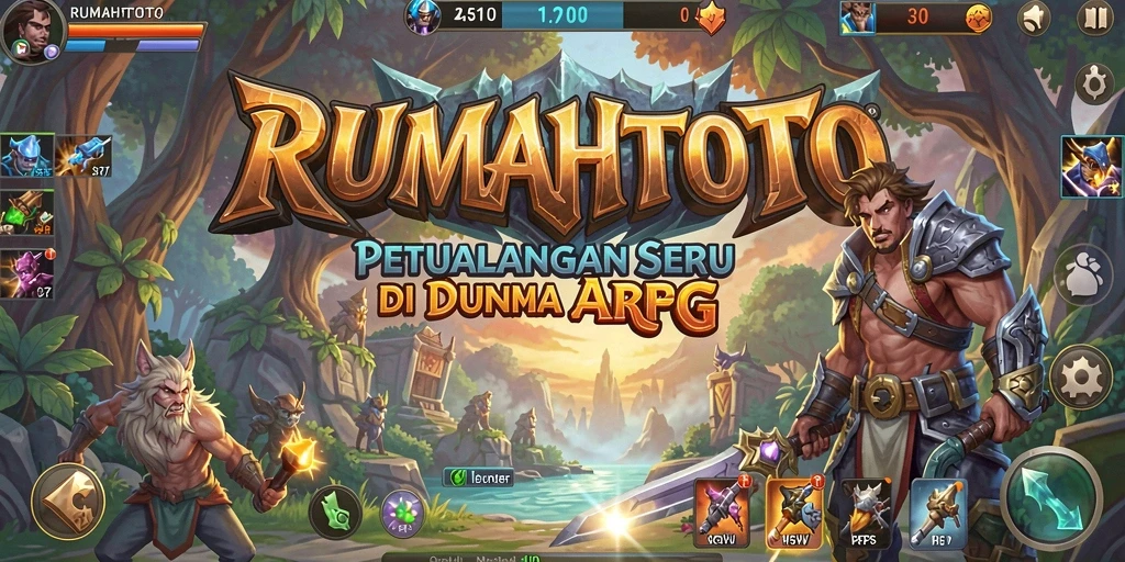 Screenshot gameplay RUMAHTOTO menampilkan aksi pertarungan yang menegangkan.