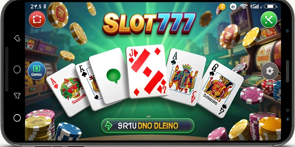 Screenshot game SLOT777 dengan gameplay domino yang seru.