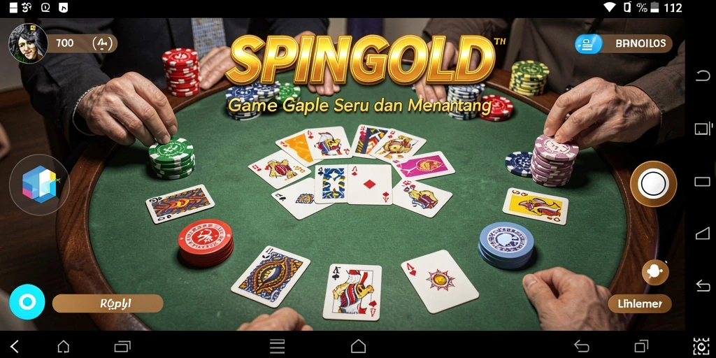 Tampilan seru gameplay Gaple di SPINGOLD.